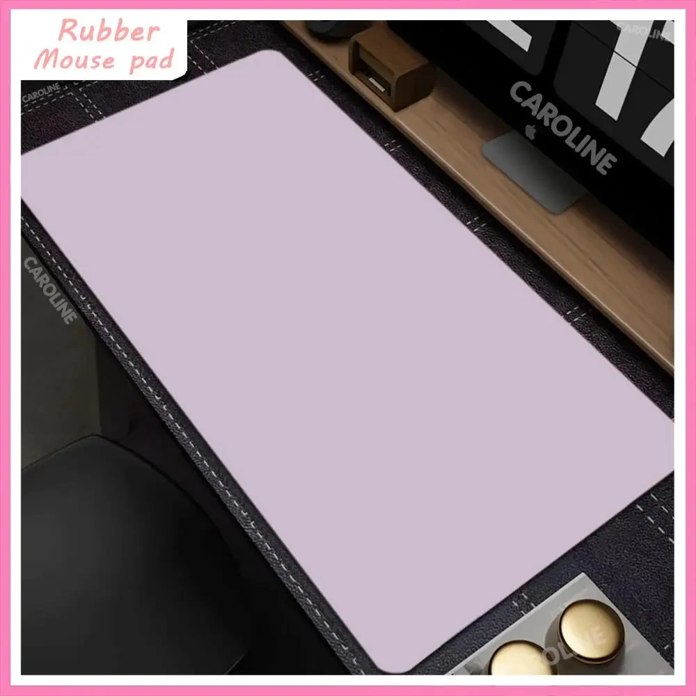 Imagem -03 - Mouse Pad de Borracha Monocromática para Computador de Escritório Esteira de Mesa Ampliada hd Grande Xxl Jogador do Jogo Acessórios do Teclado Rosa