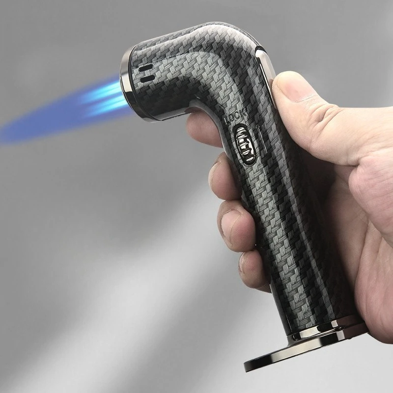 HONEST New 4-fire Direct Injection Inflatable Windproof Lighter, Cigar Lighting Mosquito Coil Moxibustion Small Spray Gun