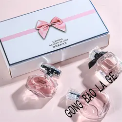 Brand 90ml Gift Box 3PCS Set Women Perfume Spray Exudes Feminine Charm Lasting Fragrance Floral Scent feromone Eau De Parfum