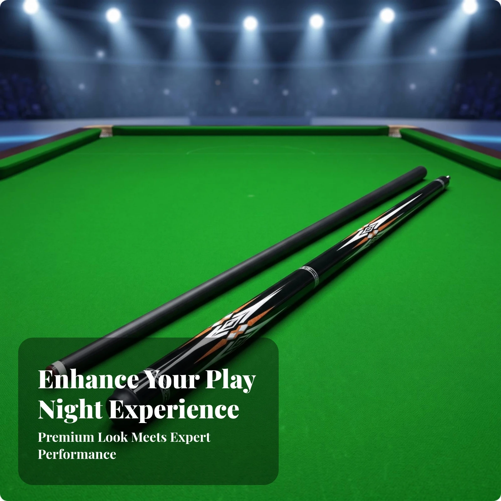 Two-Piece Pool Cue Glossy Pool Cue Stick Sporting Goods Portable Professional for Home Game Rooms