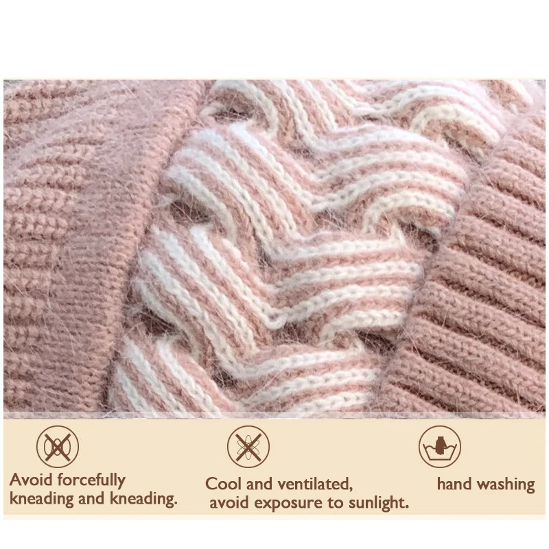 Autumn and Winter Korean Version Of The Lovely Knitted Cold Protective Ear Protection Neck Thickened Scarf one-piece Beanies