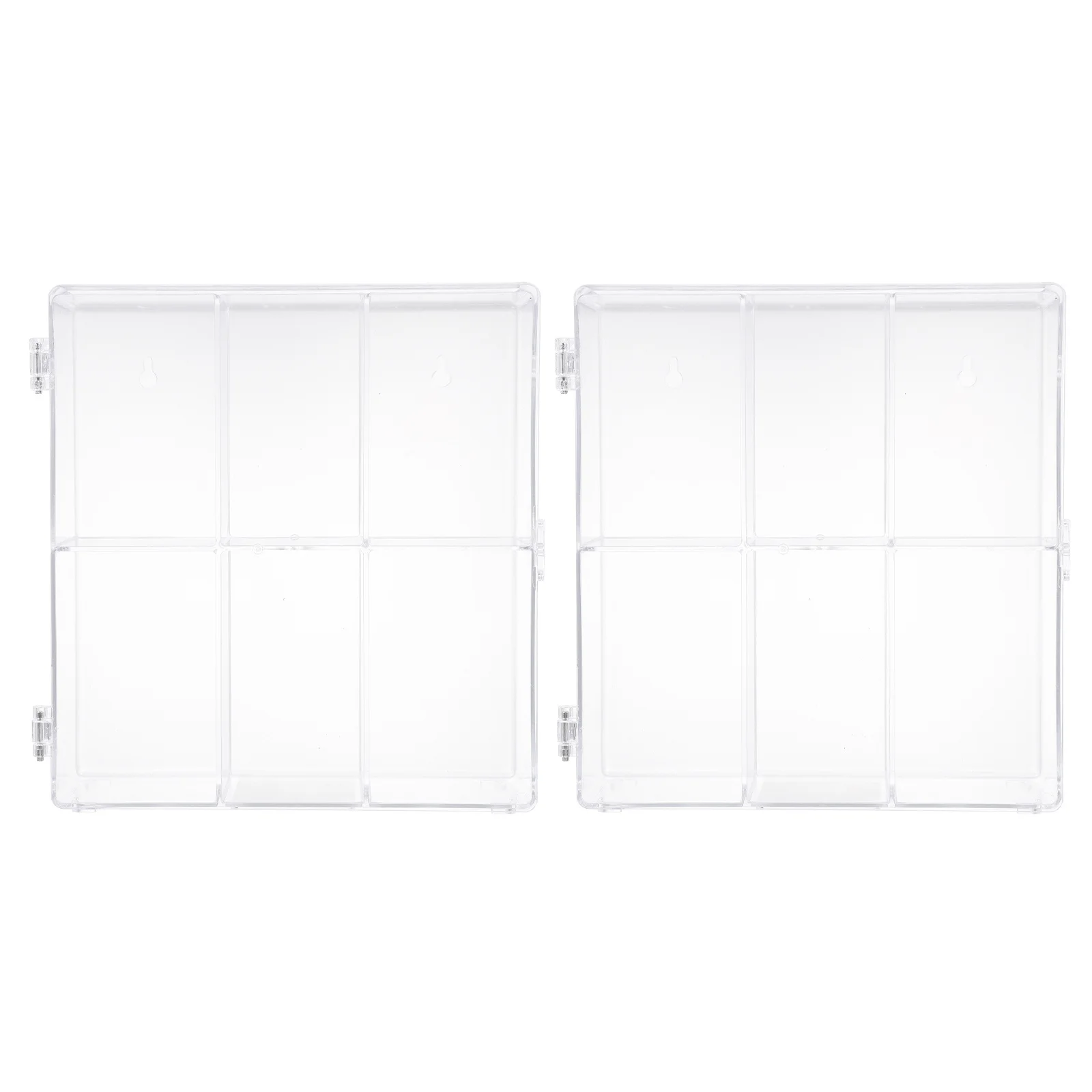 

2pcs Handicraft Box Transparent Desktop Display Case For Collection Display Organizer Organizer Case