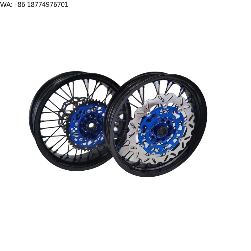High Quality 7116 T6 Aluminum Alloy 36 Holes Supermoto Wheels Set 17 Inch for Yamaha YZ YZF 250/450CC 2010-2020