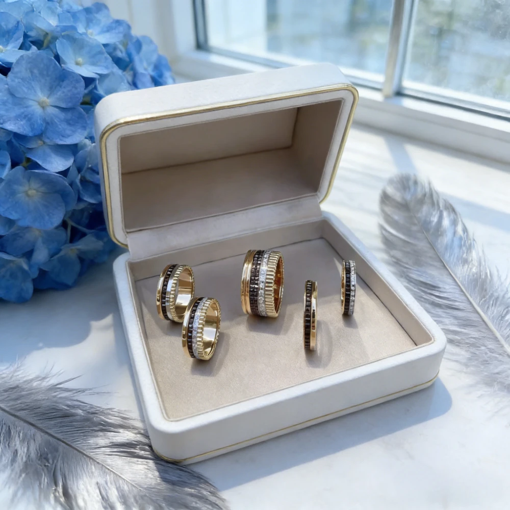 

2026 модная коллекция, вращающееся квадратное кольцо для пары для мужчин и женщин, любителей помолвки, праздничный подарок