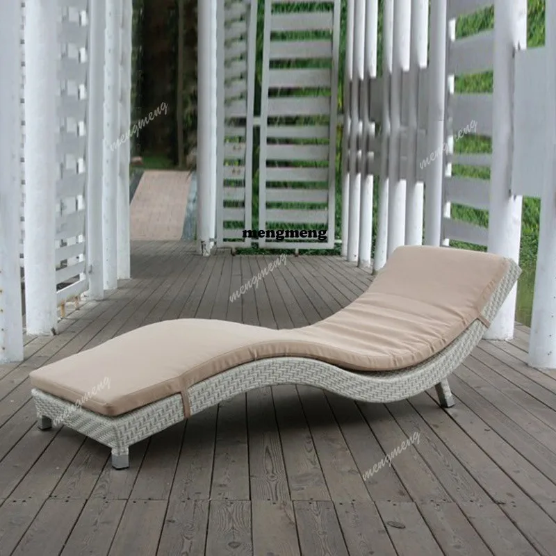 Rattan Lightweight Folding Chair Garden Beach Swimming Pool Folding Chair Sunbed Recliner Silla Playa Plegables Furniture