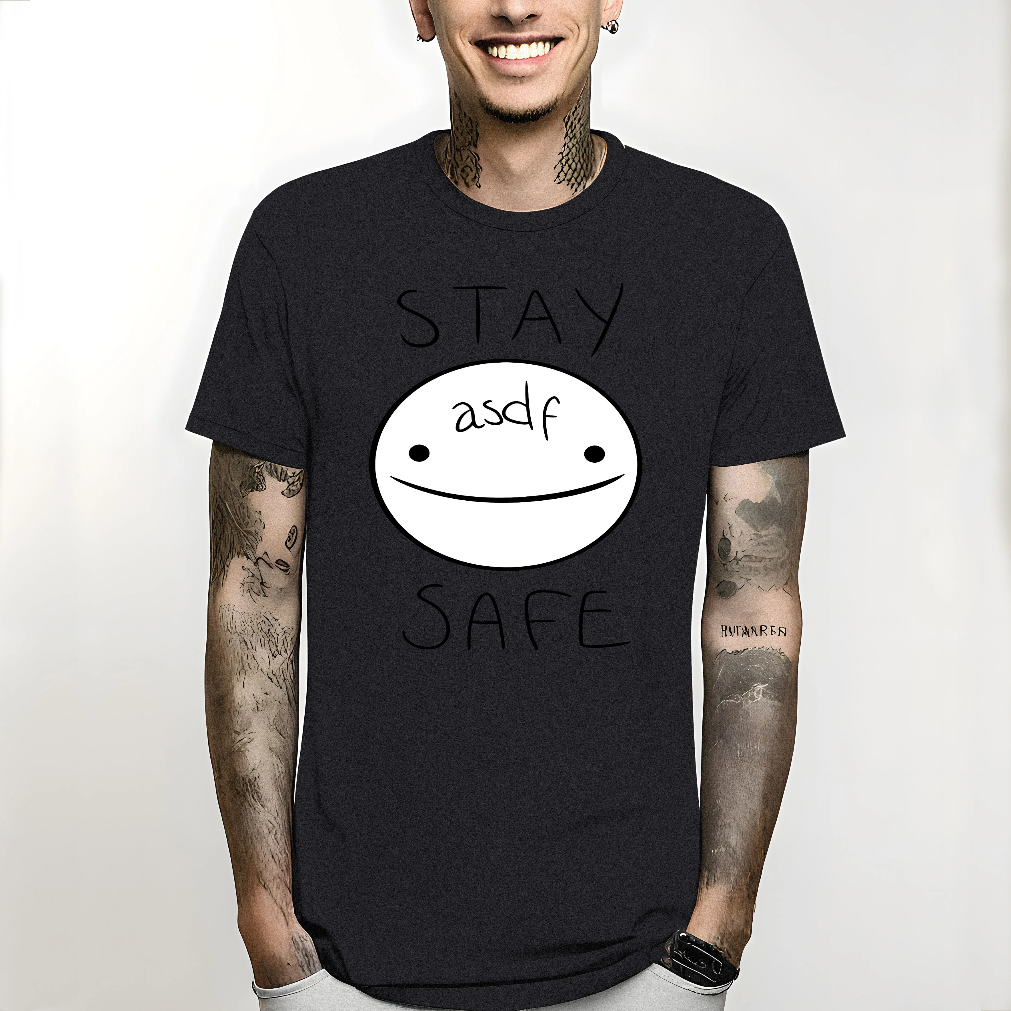 Футболка Eddsworld с рисунком Тома фильма Asdf Stay Safe Asdf, футболки с рисунком в стиле Харадзюку, повседневные Модные хлопковые футболки большого размера с коротким рукавом