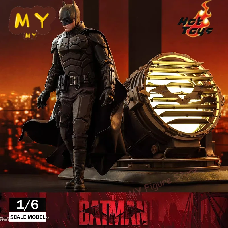 Original Hot Toys The Batman Action Figure 1/6  Bat-Signal Figurine DC The Dark Knight Statue HT MMS638 Model Toy Birthday Gift