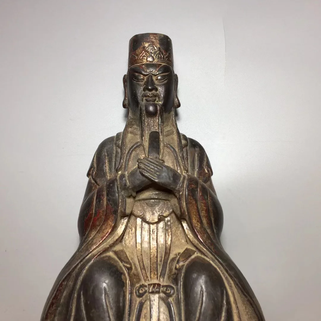 Rare  old Handmade copper Tian Guan Buddha statue,Free shipping