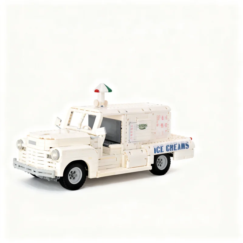 2269pcs MOC Technical Chevroletes Advance Design - Cheech & Chong's Ice Cream Truck 'Nice Dreams' Model Building Blocks Toy 3D