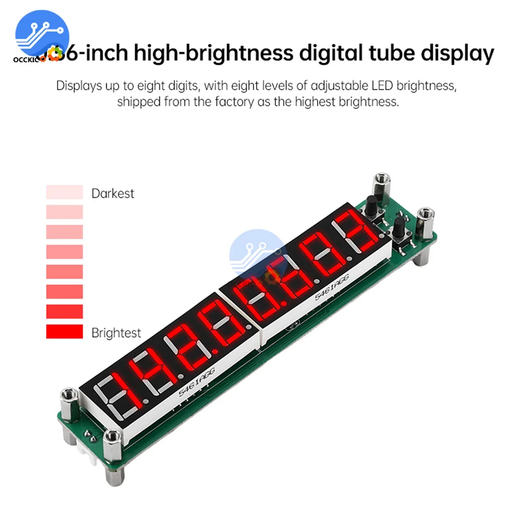 8 Bit RF Signal Frequency Counter LED Display Frequency Module Measurement 0.1MHz~1200MHz Frequency Display Component 1.2GHz