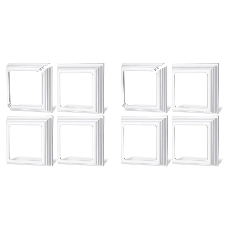 

TFORU-4X4inch Vinyl Post Skirt-White Post Base Cover Trim For Wood And Vinyl Posts,Deck And Porch Column,Stair Rails-Set Of 8