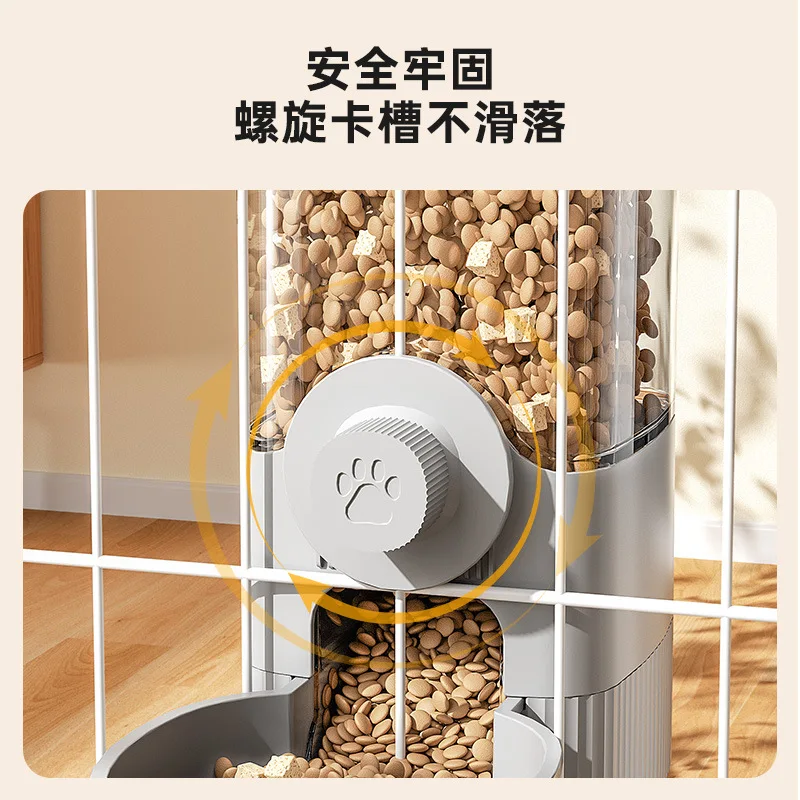 Pet Cage Hanging Feeder Automatic Fountain Water Bottle Food Dispenser Puppy Drinking Bowl Dog Cat Rabbit Bird Feeding Product