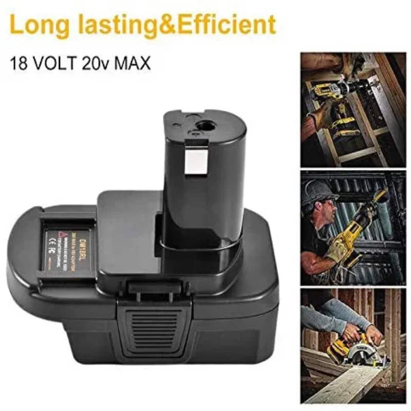 DM18RL Battery Converter Adapter USB DM20ROB For RYOBI Convert to For DEWALT For Milwaukee 18V  Battery Adapter