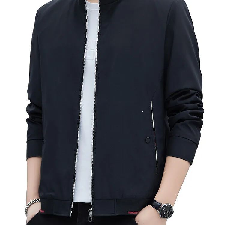 

Повседневное мужское пальто с воротником-стойкой Jaet, весенне-осеннее дышащее волокно из полиэстера, застежка-молния, длинное городское пальто Sve Faion