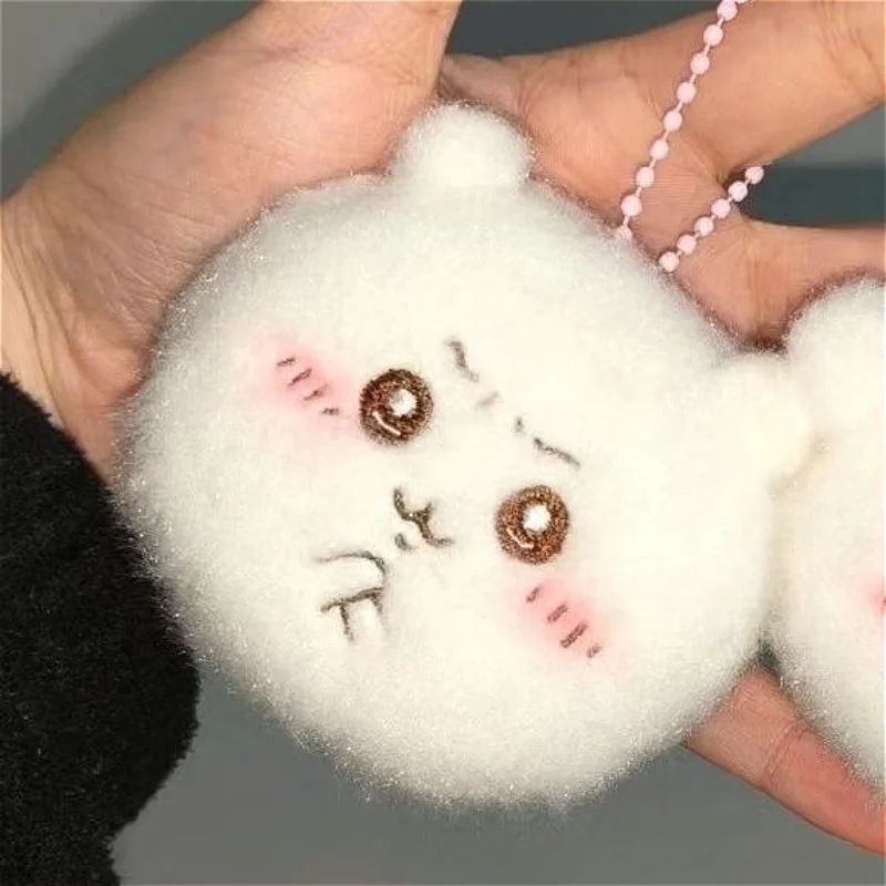 Sanrios Cartoon Anime Keychains Kawaii Usagi Key Ring Hachiware Chiikawa Keychain Plush Cute Backpack Doll Pendant Girl's Gifts