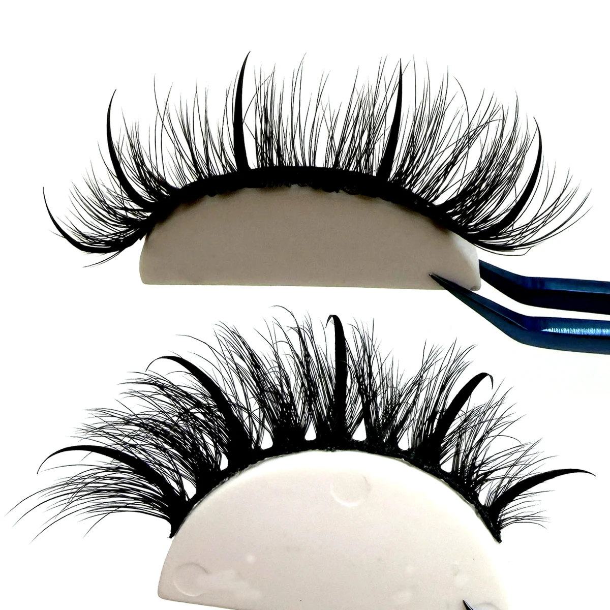 Neue 7 Paar Manga-Wimpern, natürliche Faux-Mink-Wimpern, spitz zulaufend, dicht, natürlich, volle Streifenwimpern, neue Make-up-Wimpern, flauschige Mink-Wimpern – Detail 21