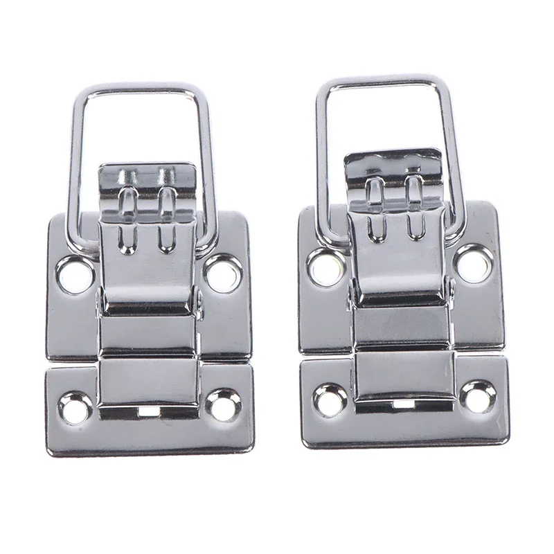 2Pcs Stainless Steel Chrome Toggle Latch For Chest Box Case Suitcase Tool Clasp Cabinet Fitting Lock Belt Hasp Buckle Hardware