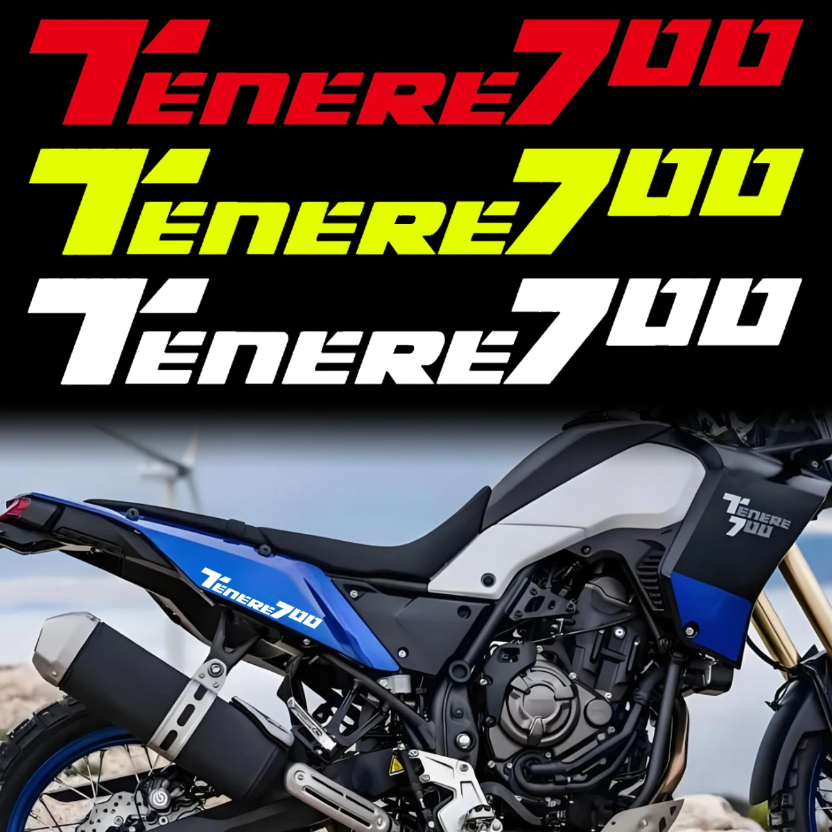 

For Yamaha Tenere 700 YAMAHA TENERE 700 XTZ T7 T700 Reflective Motorcycle Stickers Moto Body Tank Waterproof Decals Accessories
