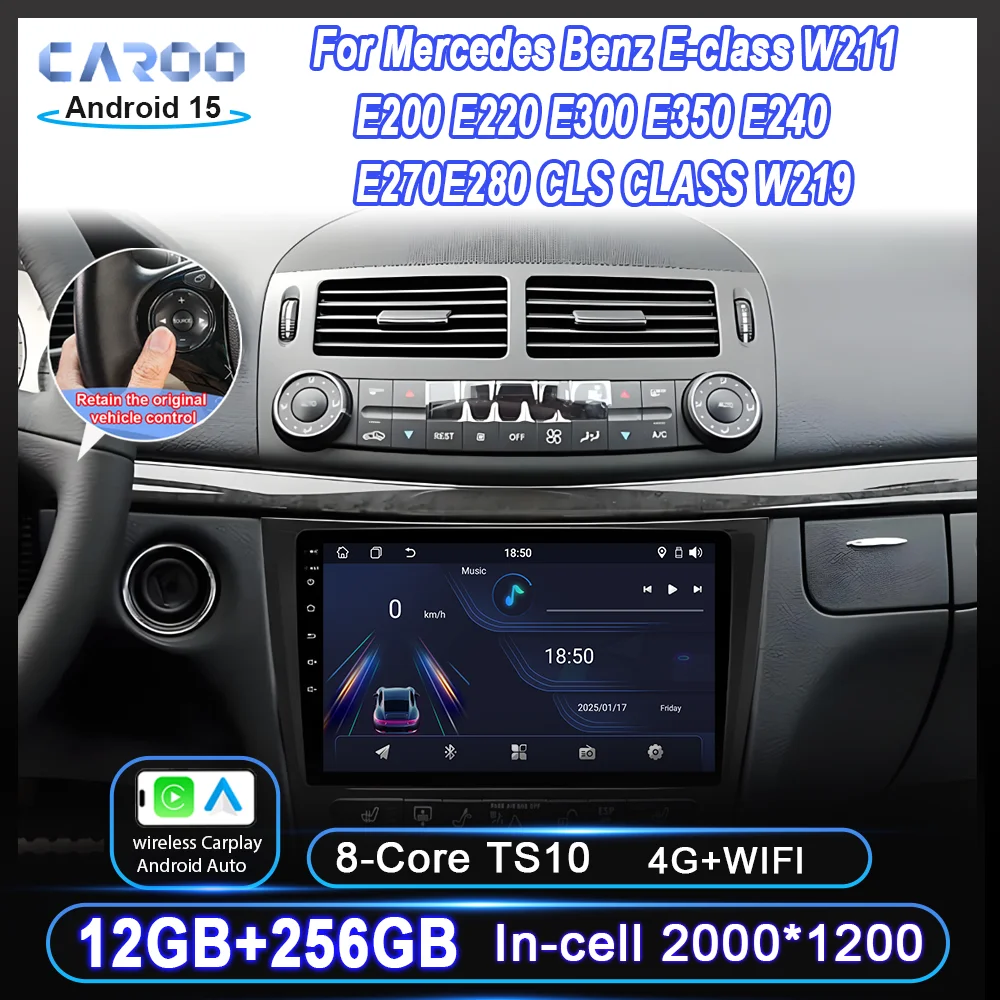 Car Radio Stereo For Mercedes Benz E-class W211 E200 E220 E300 E350 E240 E270 E280 CLS CLASS W219 Auto Player Multimedia Carplay