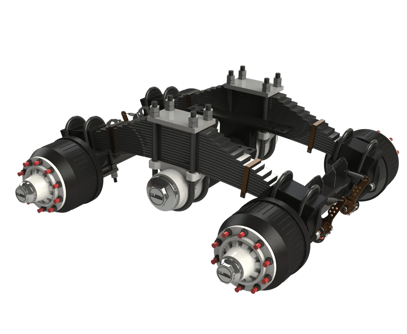 Single Point Suspension Air Lift Axle System for 6x2/8x2 Tractor Fuel Saving Compliant