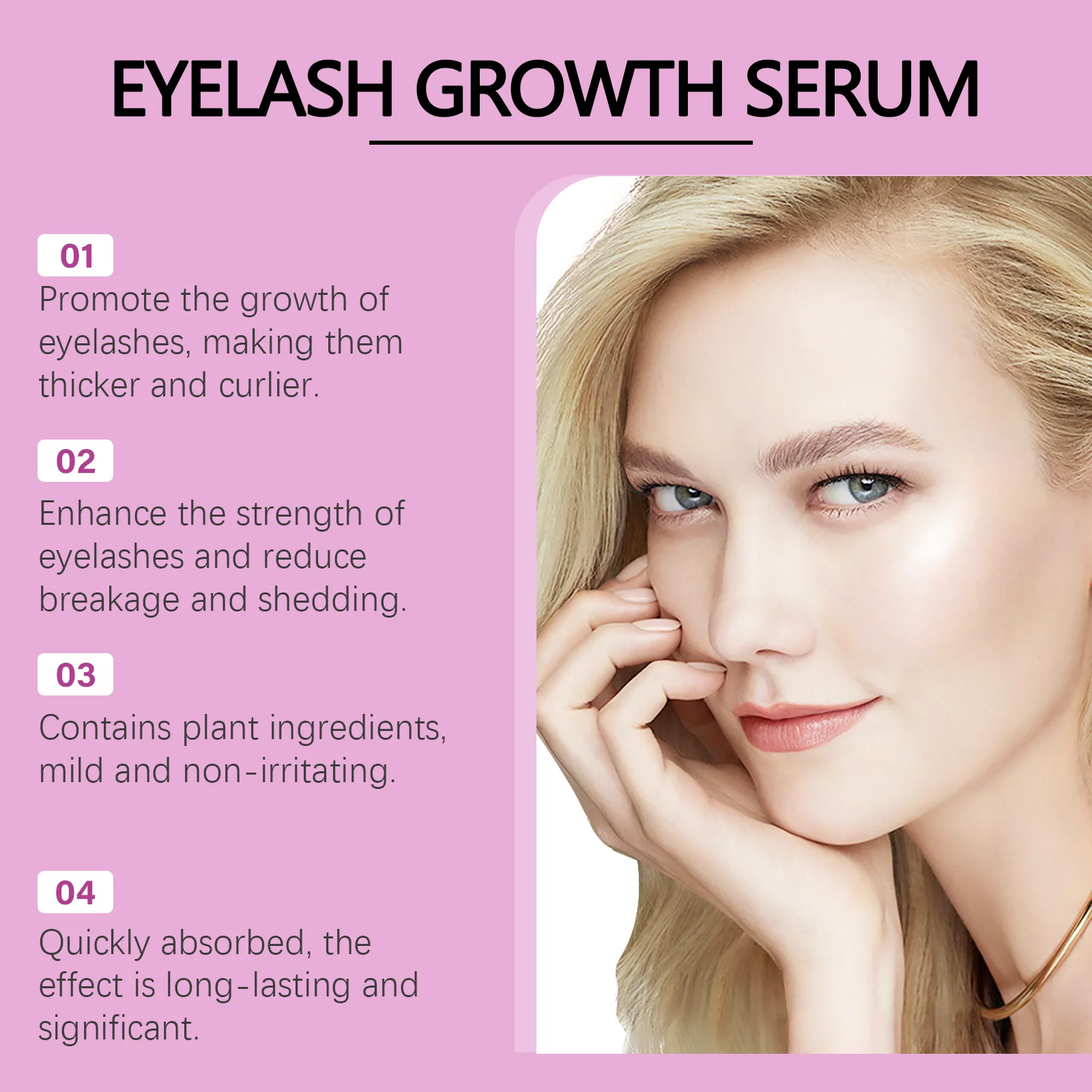 Eyelash Growth Serum Strength Eyelashes Reduce Breakage Shedding Improve Eyelash Curling Lash Treatment Eye Care Products