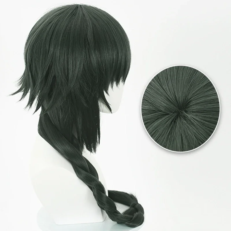 Anime You are Ms. Servant Cosplay Wig Women Dark Green Plait Long Hair Heat Resistant Synthetic Wigs Masquerade Carnival Prop