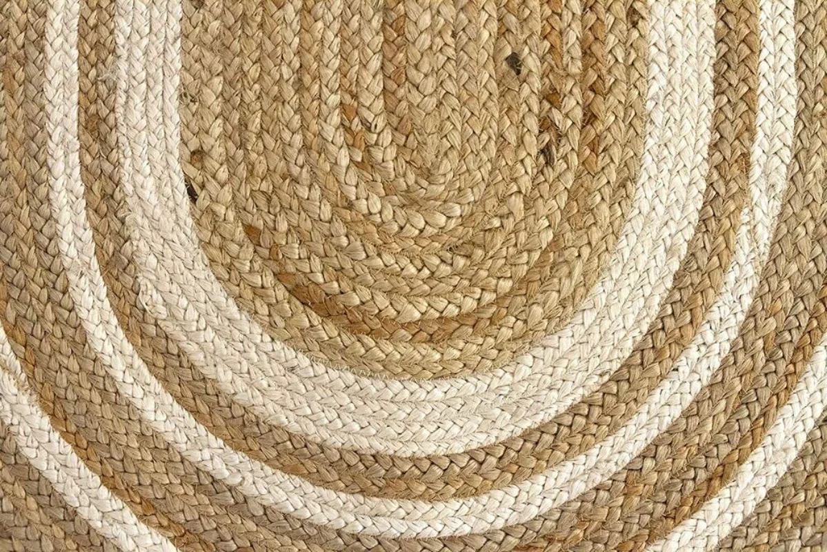 Oval Runner Jute Rug Handmade 100% Natural Farmhouse Jute Rustic Handmade Carpet Kawaii Rug