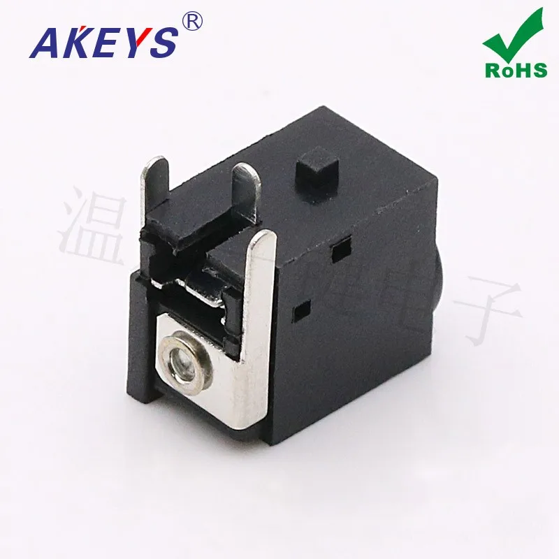 10 pcs DC power supply DC-036B 5.5X2.1mm power socket female base 3 feet straight with column 5.5*2.1