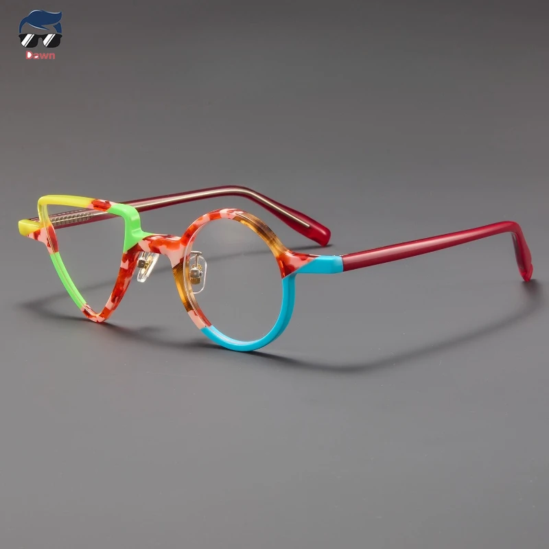 

Asymmetric Optical Acetate Frames Premium Unique Design for Men Women Multi-Color High-Quality Prescription Reading Glasses