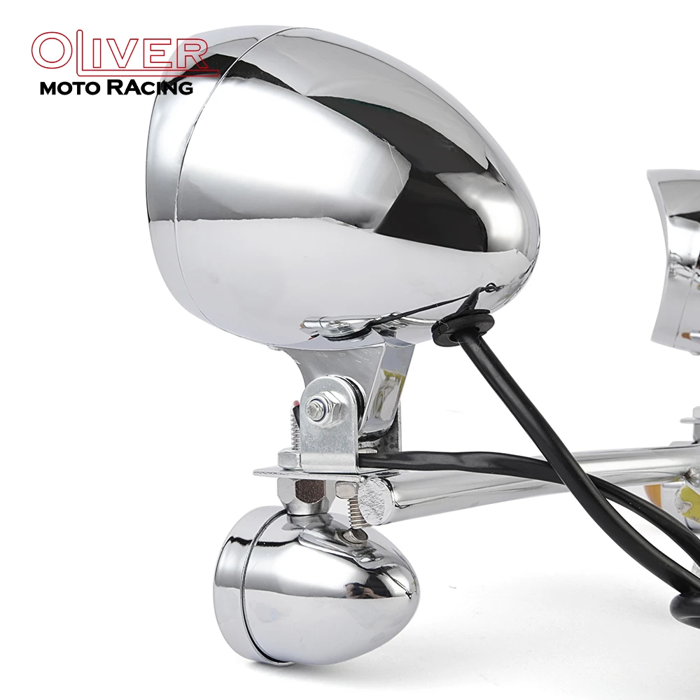 Afbeelding 6: Motorfiets LED Mistlamp Met Richtingaanwijzer Extra Drive Lamp Voor Cruisers Choppers Cafe Racers Custom XL883