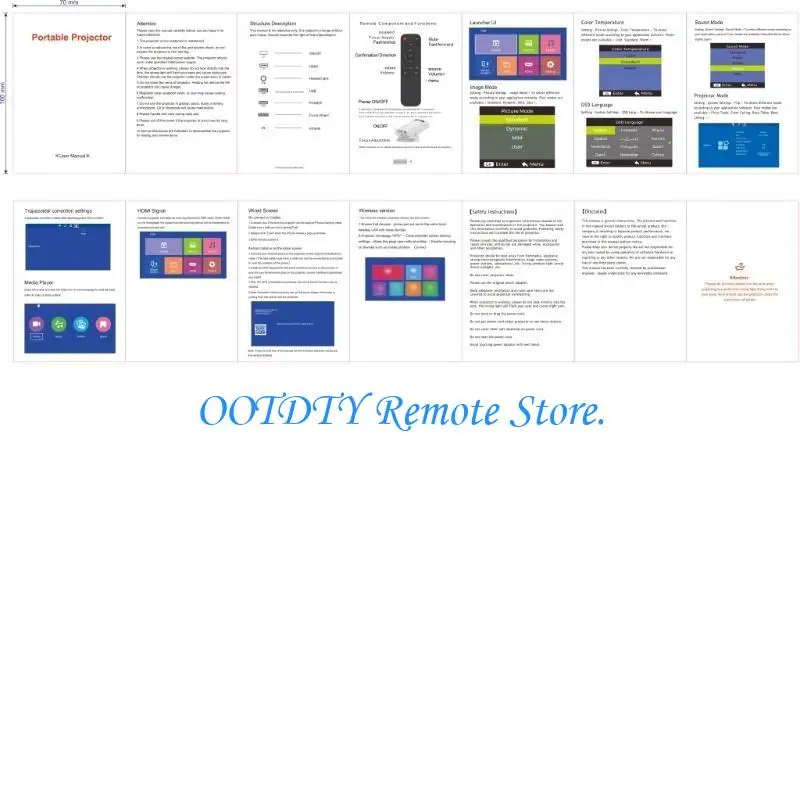 

Портативный проектор, беспроводной экран, быстрая зарядка, тип C, иммерсивный звук