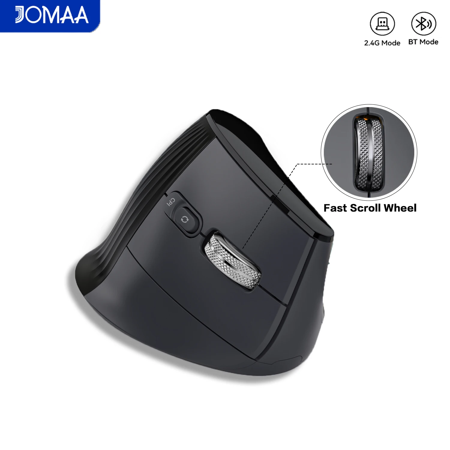 

Эргономичная беспроводная вертикальная мышь Bluetooth/2,4G с скоростным роликом/подсветкой, регулируемая оптическая мышь с разрешением 4800 точек на дюйм для ПК/ноутбука/планшета