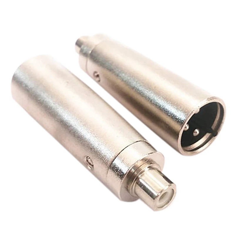 3 Pin XLR Plug Male to RCA Female Audio Jack Adapter Connector Applied on Microphone Amplifier