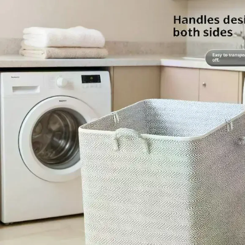 220L Big Size Clothes Storage Box With Cover Large Laundry Basket Organizer Bag For Baby Foldable