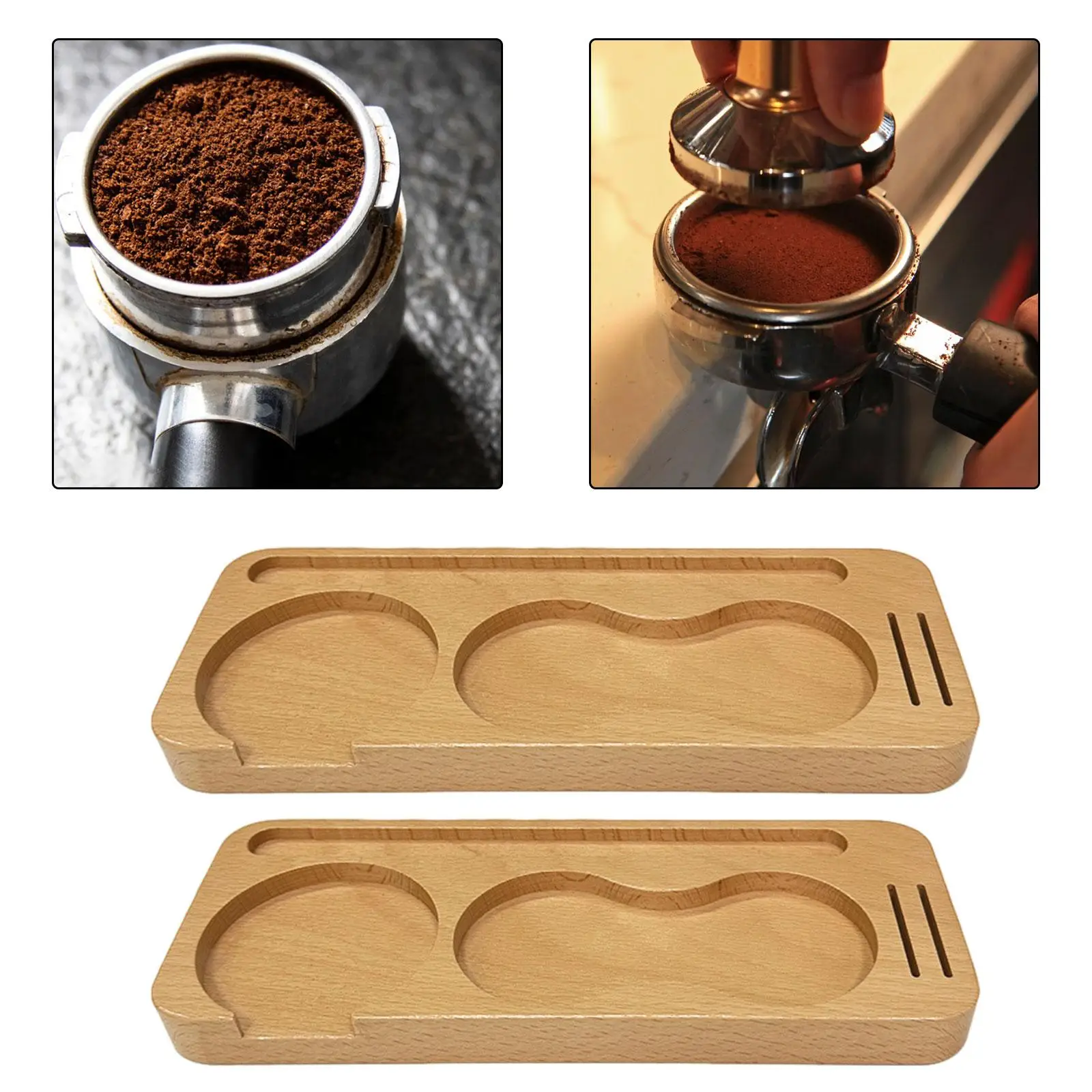 Suporte de madeira para calcadeira de café, rack de base de suporte, acessórios para café expresso, café