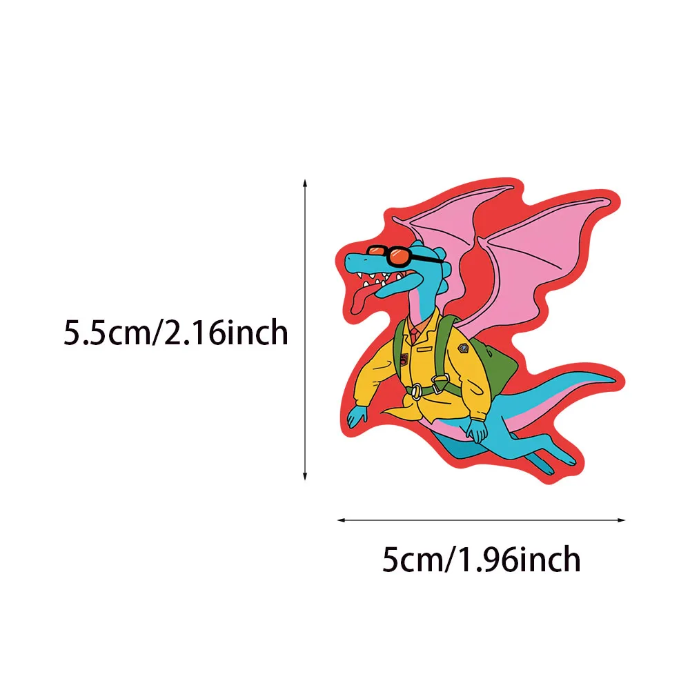 50PCS Colorful Graffiti Animal Stickers Luggage Computer Decoration Stickers Cartoon Graffiti Series Adhesive Stickers