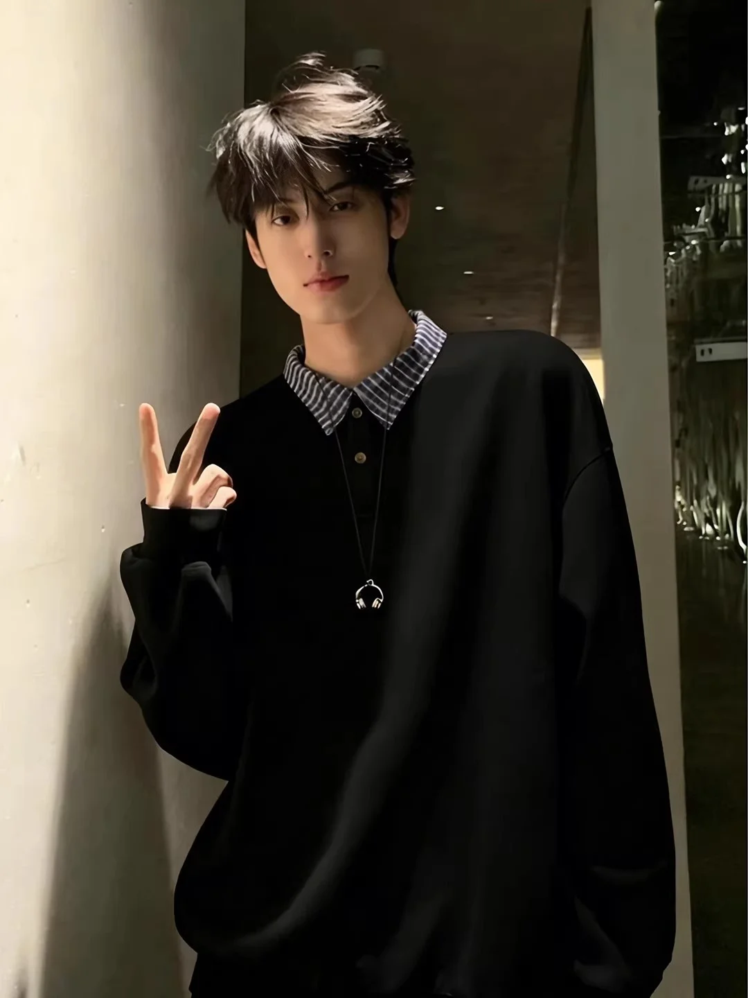 

Повседневная мужская рубашка с длинным рукавом и капюшоном, весенняя модная рубашка в клетку с комбинированными вставками, удобная, из смесового хлопка и полиэстера