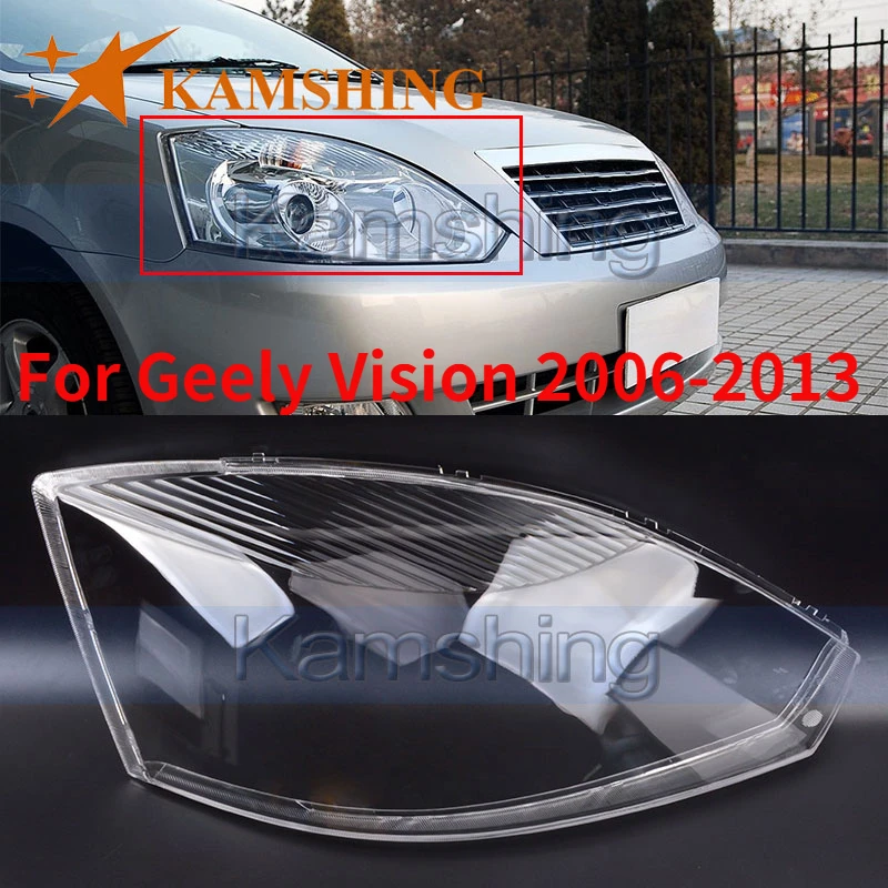 CAPQX For Geely Vision 2006 -2011 2012 2013 Front Headlight Head Lamp Cover Lampshade Lamp Glass Lens Shade Shell Protector Hood