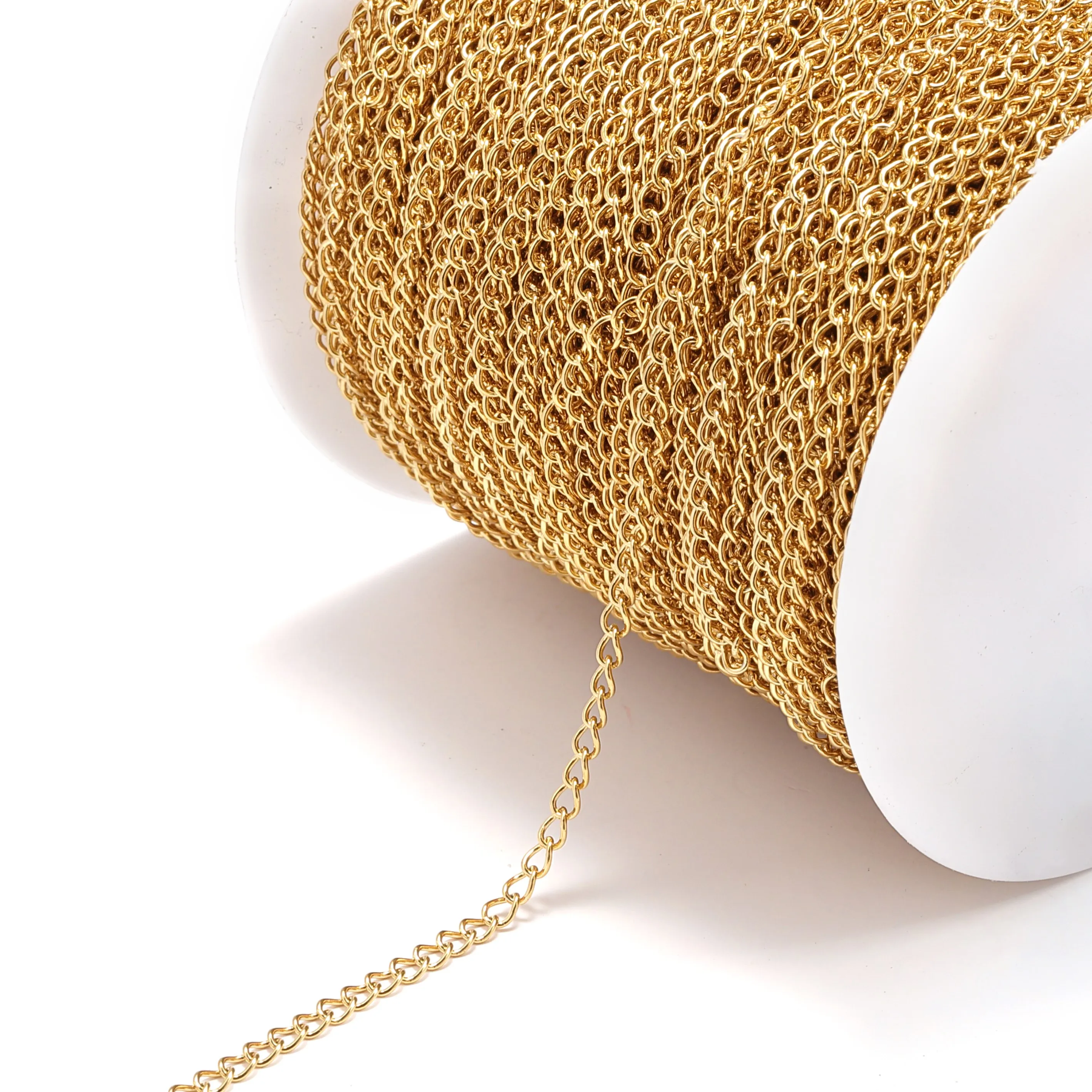 2 Meter 2/3/4 mm Edelstahl-Verlängerungskette Schwanzkette für DIY Halskette Armband Körperkette Schmuckherstellung Zubehör