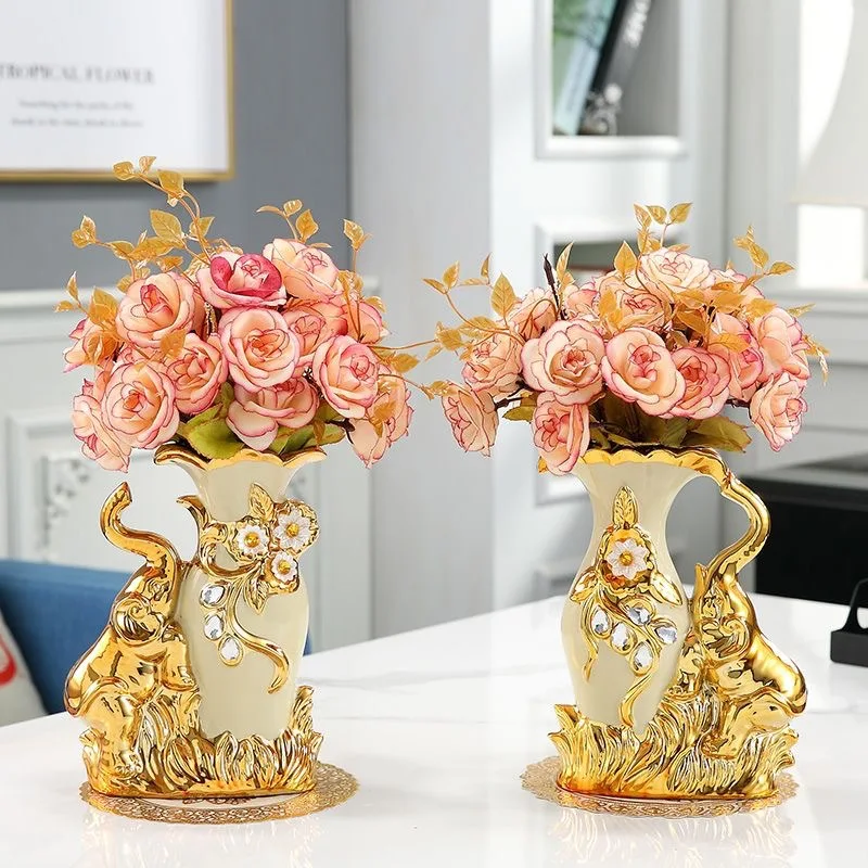 DSA ceramic countertop vase living room flower arrangement TV cabinet ornament creative interior decoration