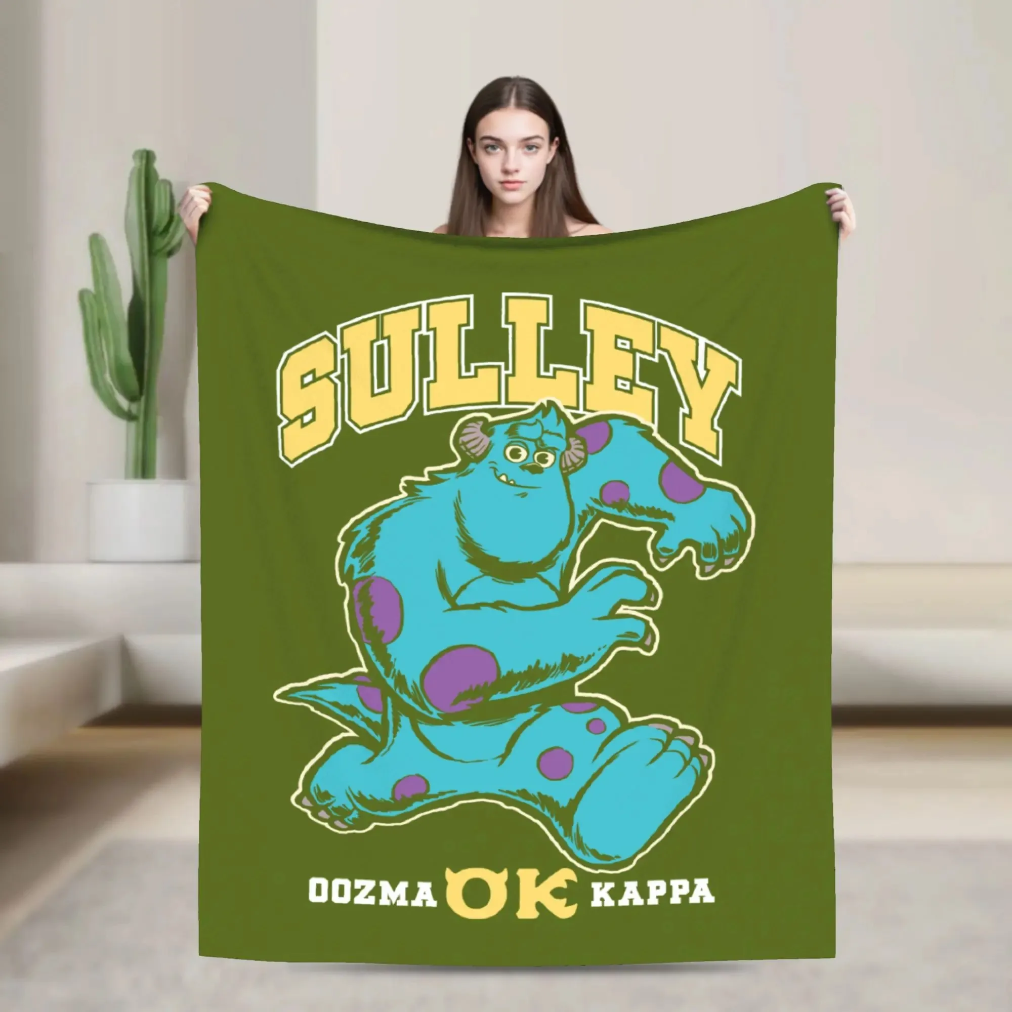 James P. Sullivan OOZMA KAPPA Manta polar Monsters Inc Manta para ropa de cama Coche Colcha fina de felpa cálida,