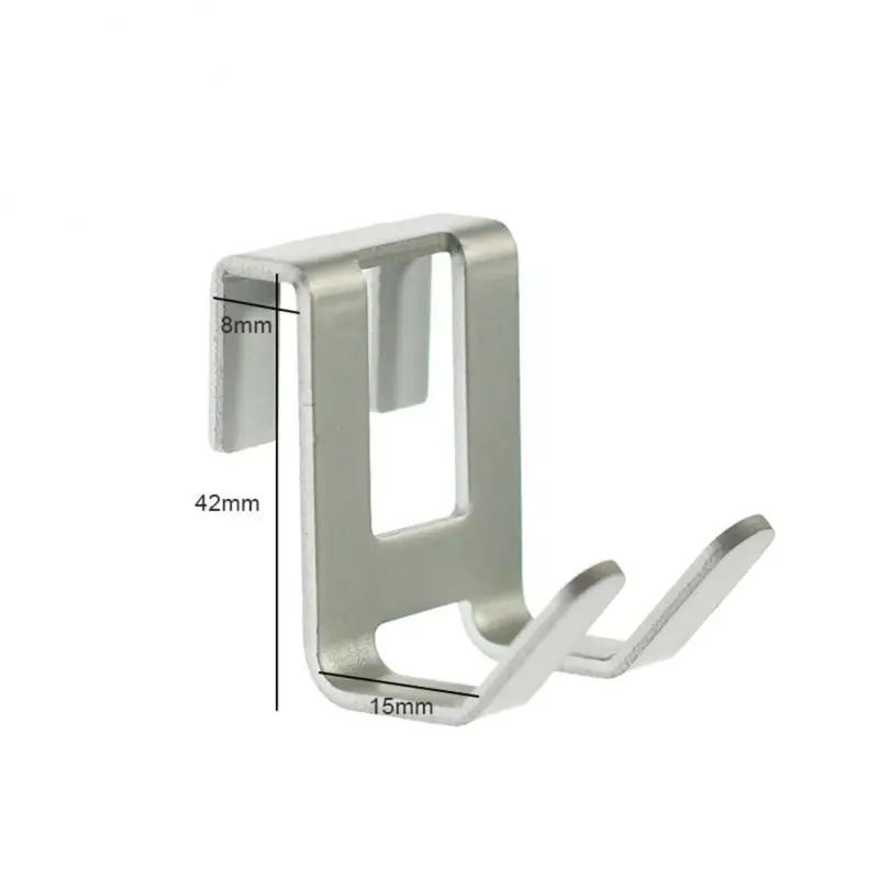 H Shape Door Hooks Space Aluminum Glass Free Hole Hanger Shower Towel Rack Key Holders Kitchen Bathroom Shelf Home Organizers