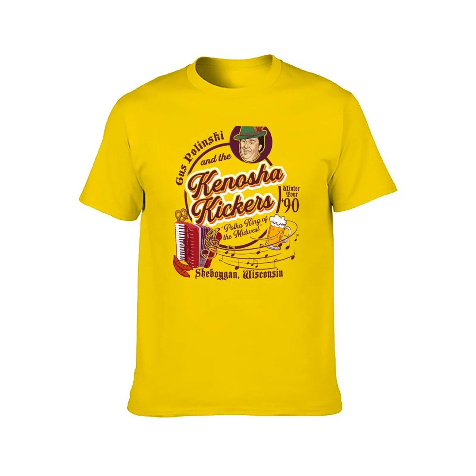 Kenosha Kickers the Polka King of the Midwest T-Shirt boys whites anime clothes mens funny t shirts