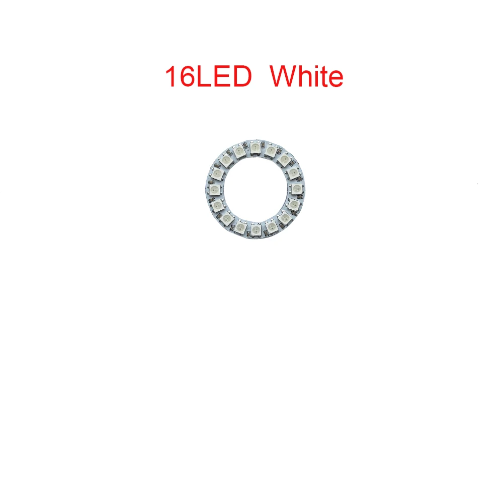 Imagem -04 - Anel de Pixel Led Endereçável 16 24 35 45 60leds Ws2812 5050 Rgb Led Anel de Diodo Cor ic Led Embutido Ws2812b