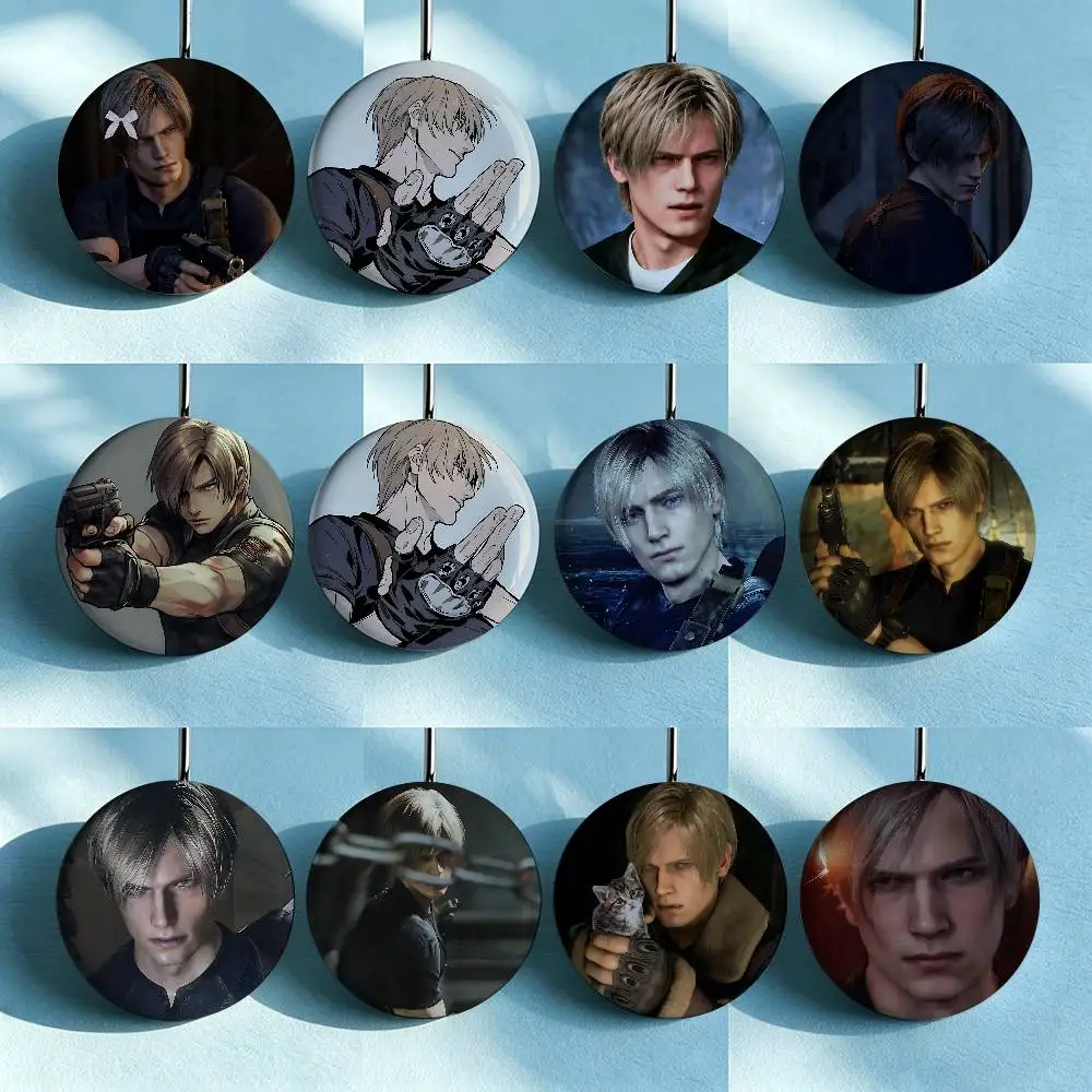 Leon Kennedy Badge Pins For Friend, Backpack, Clothing, Collectible Accessories, Jewelry Gift