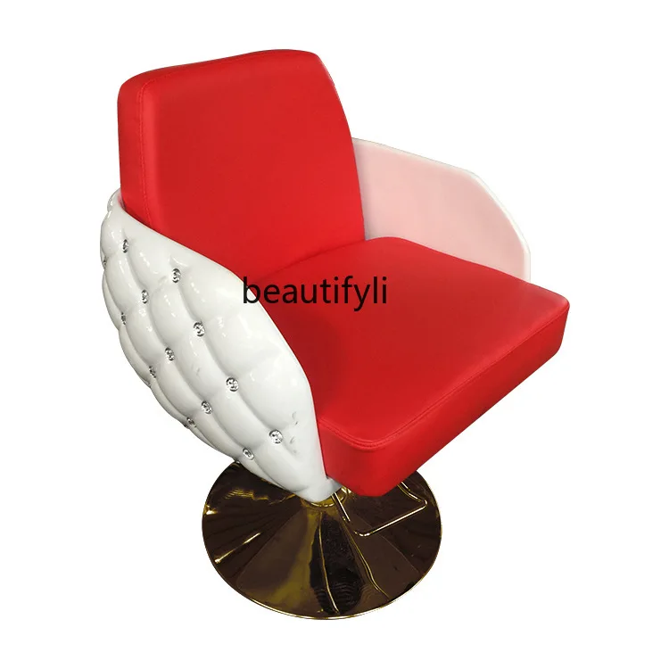 Beauty Salon Hair Cutting Chair Barber Shop Hair Salon Lifting Hot Dyeing Fiberglass Chair