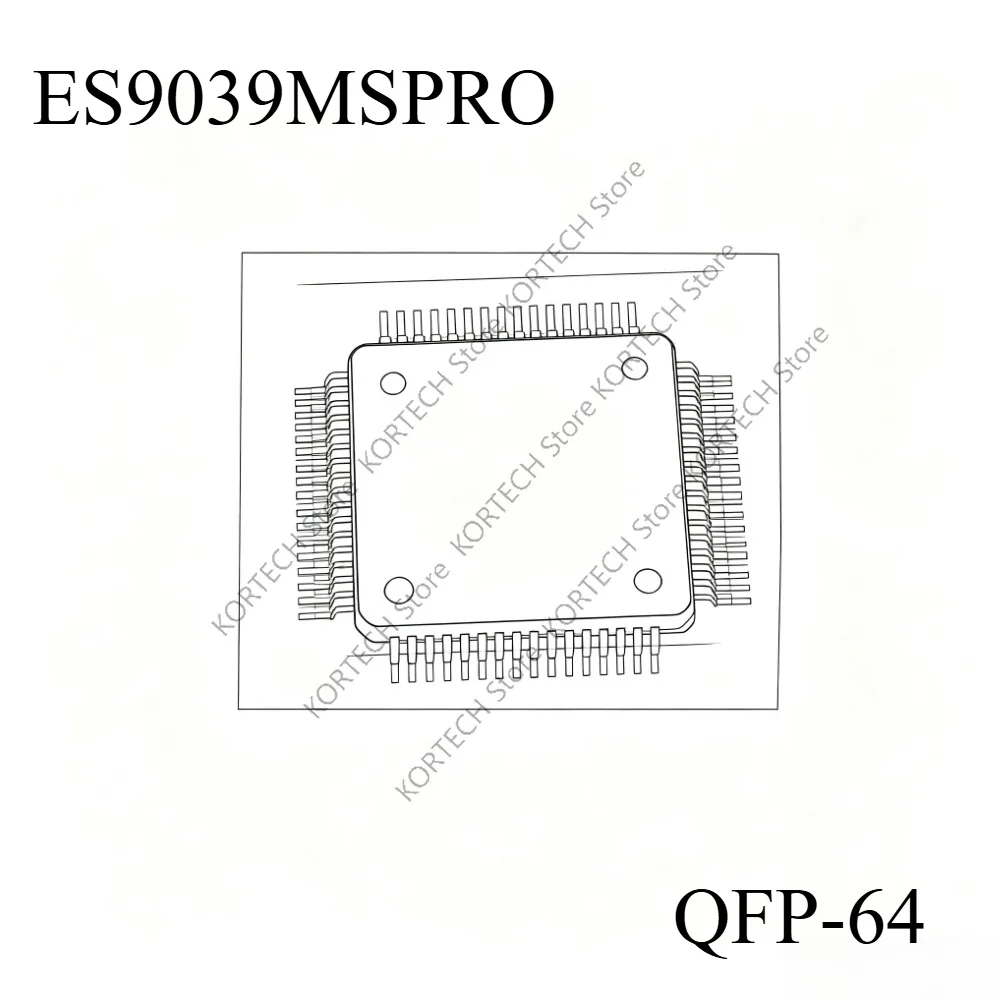 New and original brand-new version    ES9039MS,ES9039MSPRO ES9039MSPR0 QFP-64  decoder chip