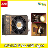 ZHIYUN MOLUS X100 RGB 100W COB Video Light Photography Lighting for Outdoor Photo/Video Shooting Handheld Portable Pocket Lights