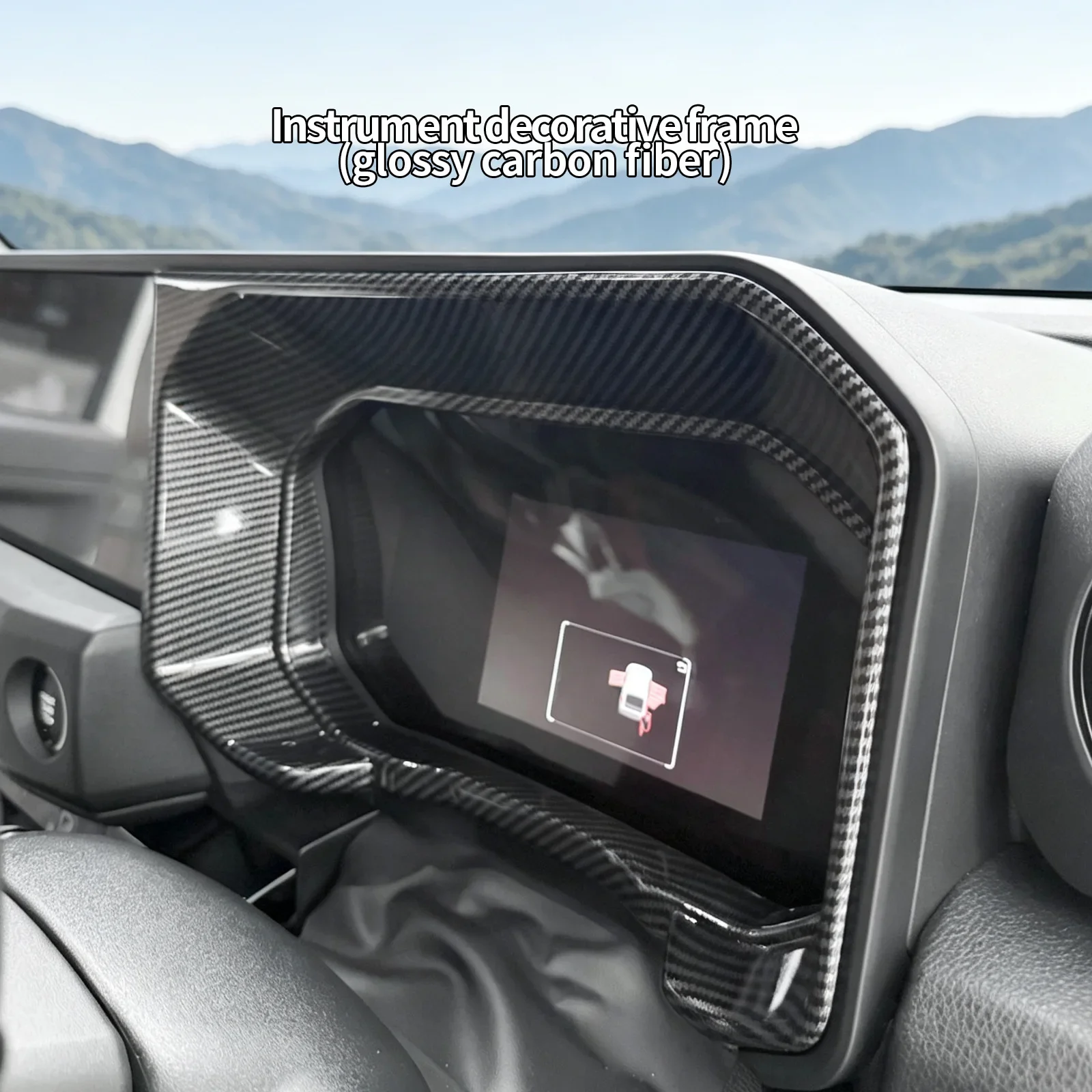Car Steering Wheel Rear Dashboard Screen Decorative Frame Instrument Panel Trim Cover Accessory For Toyota Land Cruiser FJ 2026 detail image 3
