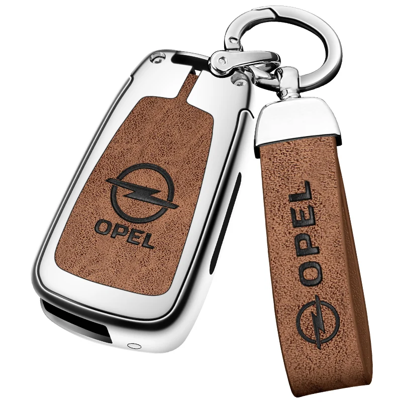 Brelok do kluczy samochodowych Opel OPCline ASTRA CORSA INSIGNIA MOKKA VECTRA GTC Tigra, metalowa obudowa kluczyka, etui na kluczyk samochodowy z TPU i stopu cynku. — 2